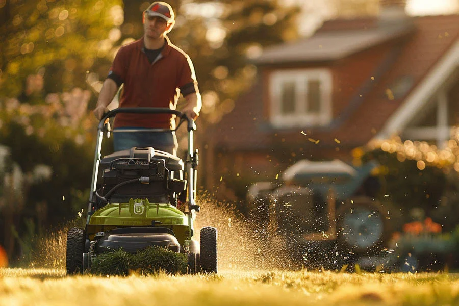 walk behind electric lawn mower