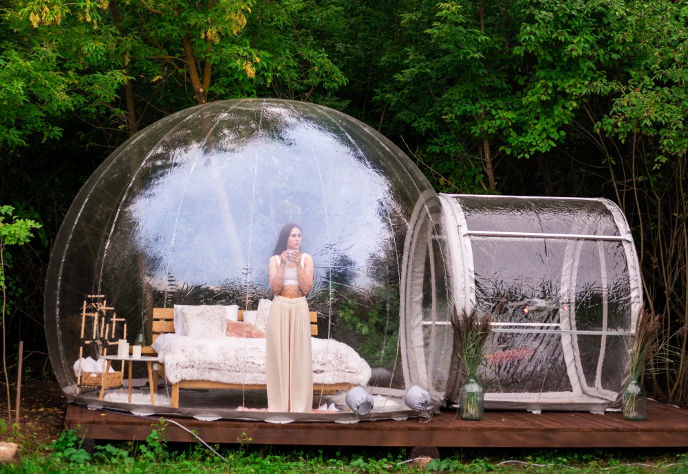 outdoor single tunnel inflatable bubble tent